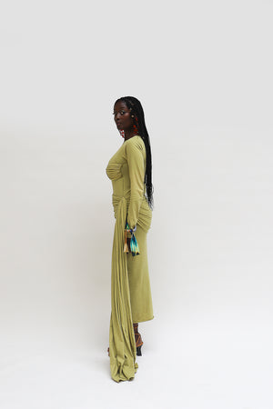 
                  
                    Load image into Gallery viewer, Swelle column dress I Chartreuse
                  
                