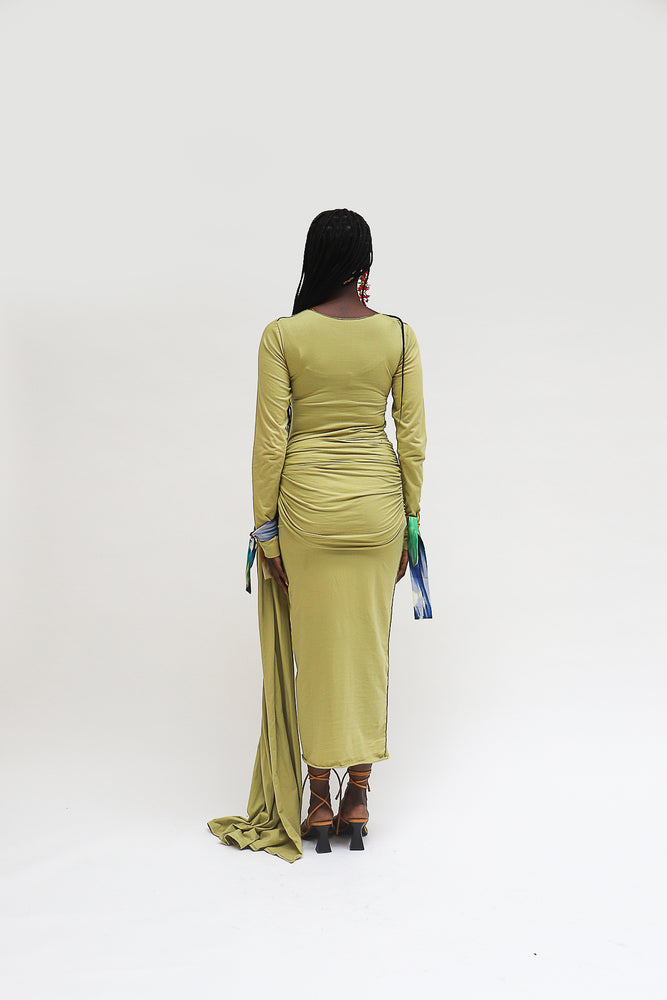 
                  
                    Load image into Gallery viewer, Swelle column dress I Chartreuse
                  
                