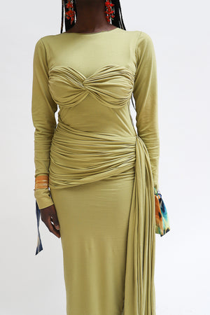 
                  
                    Load image into Gallery viewer, Swelle column dress I Chartreuse
                  
                