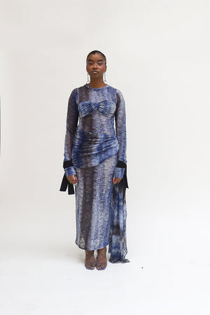 
                  
                    Load image into Gallery viewer, Swelle column dress I Blue
                  
                