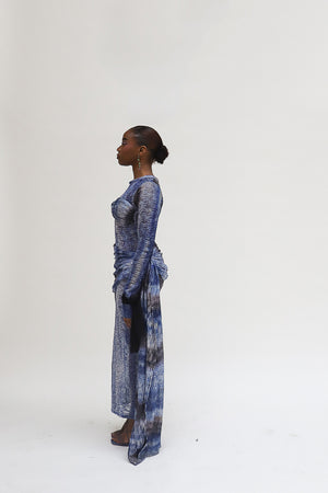 
                  
                    Load image into Gallery viewer, Swelle column dress I Blue
                  
                