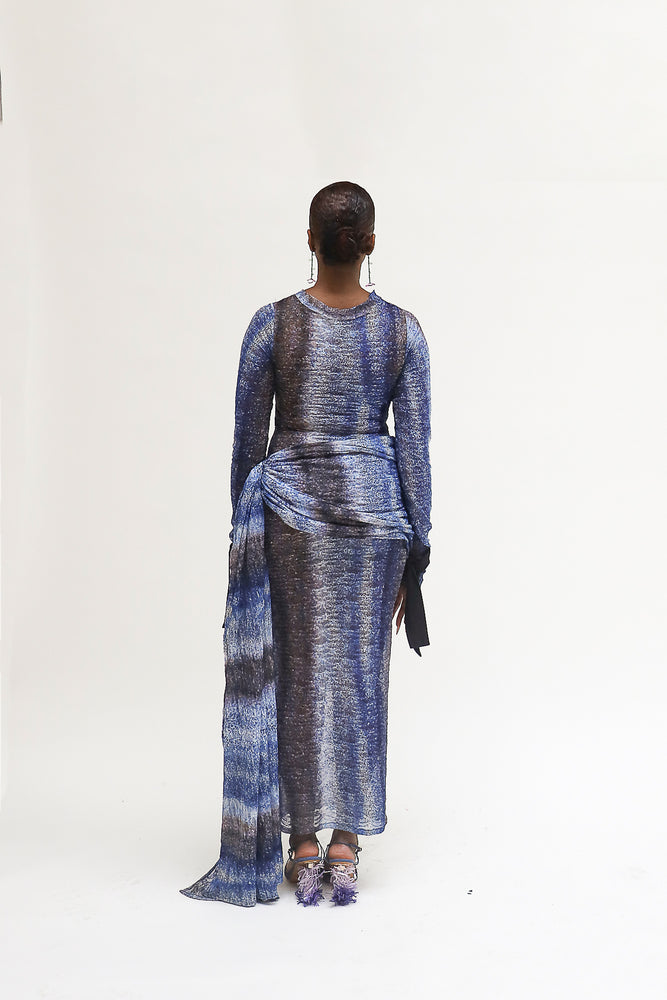 
                  
                    Load image into Gallery viewer, Swelle column dress I Blue
                  
                