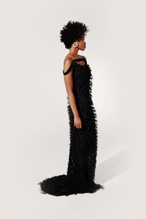 
                  
                    Load image into Gallery viewer, Nama dress - Black feathers
                  
                