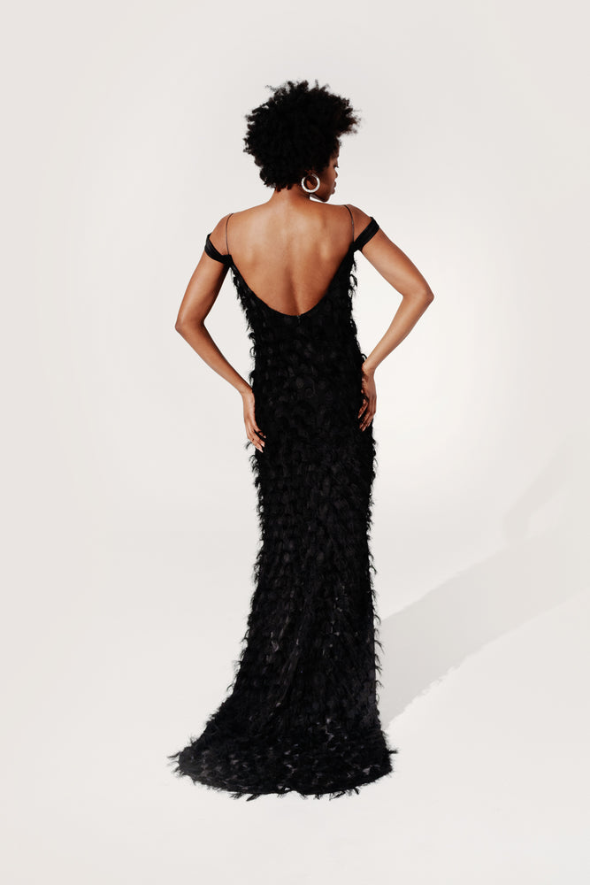 
                  
                    Load image into Gallery viewer, Nama dress - Black feathers
                  
                