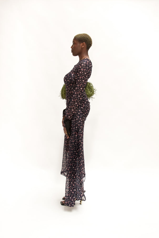 
                  
                    Load image into Gallery viewer, Swelle column dress I Dark Floral
                  
                