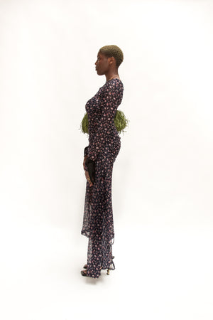 
                  
                    Load image into Gallery viewer, Swelle column dress I Dark Floral
                  
                