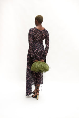 
                  
                    Load image into Gallery viewer, Swelle column dress I Dark Floral
                  
                